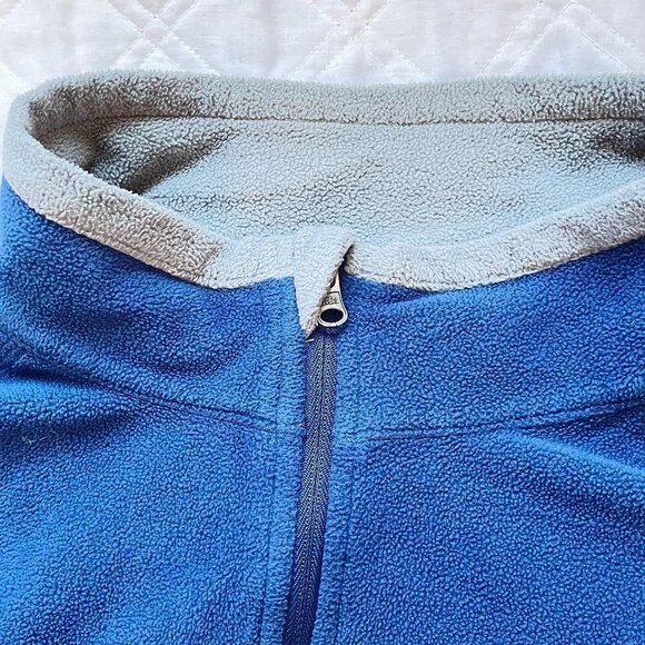 Columbia Women's Quarter Zip Microfleece 2-Tone Blue Pullover XL - Picture 3 of 8